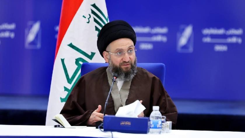 السيد عمار الحكيم يبارك ليونس محمود فوزه برئاسة الاتحاد العراقي لكرة القدم 